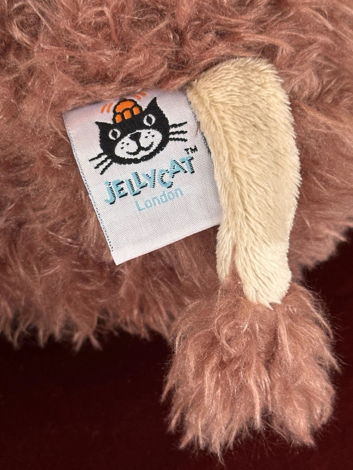 New Jellycat Tiggalope Highland Cow BNWT Retired Brown Long Soft Coat Plush cm36