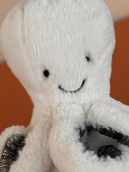Jellycat Baby Cosmo Octopus BNWOT Tiny Crown White Squid Sea Creature Retired