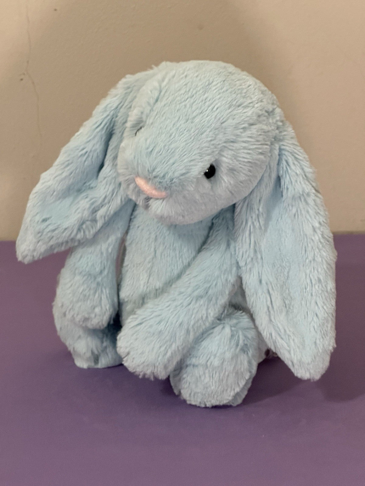 Jellycat Medium Bashful Aqua Bunny Pensionato Raro Giocattolo Morbido Coniglio Peluche-
