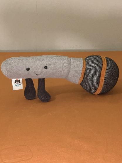 Jellycat Microfono Divertente Nuovo Senza Etichette Ritirato Raro Giocattolo Morbido-
