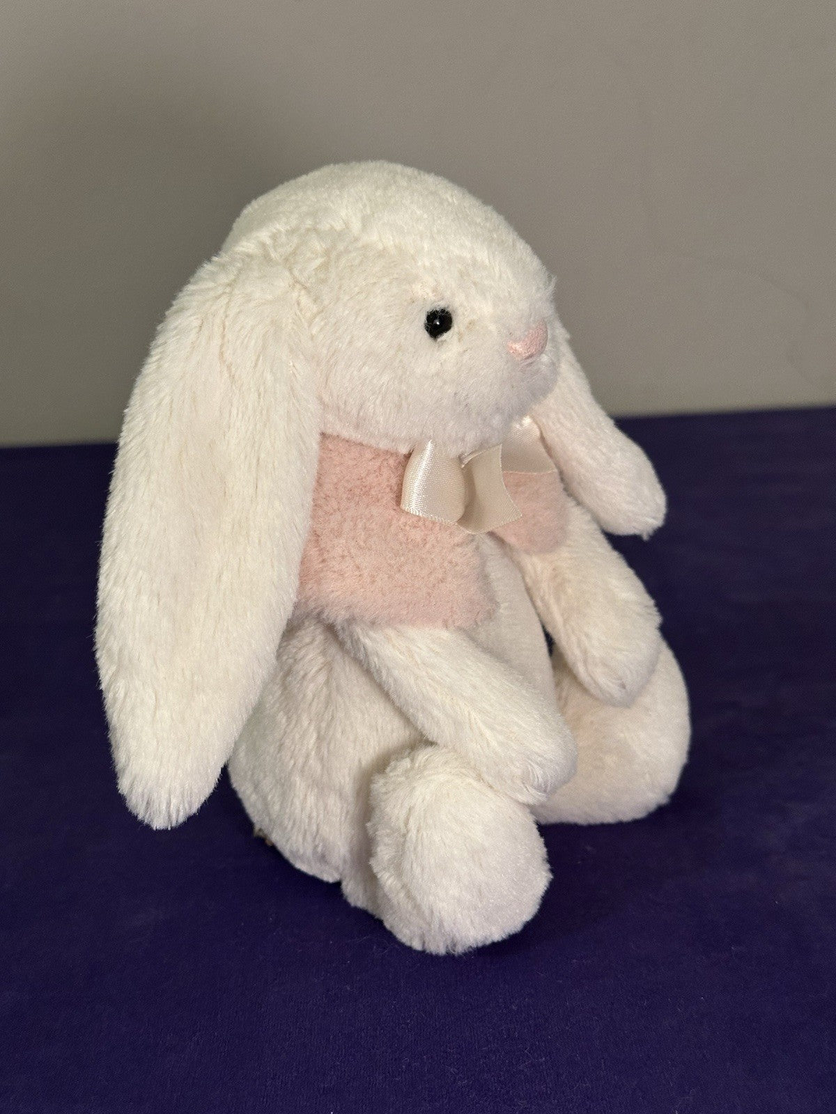 Peluche coniglio invernale Jellycat Bashful crema coniglietto neve pensionato raro bianco e rosa-