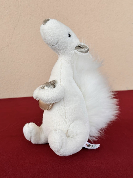 Jellycat Sparkle Squirrel BNWOT Rare Retired Silver Winter Acorn Collectible