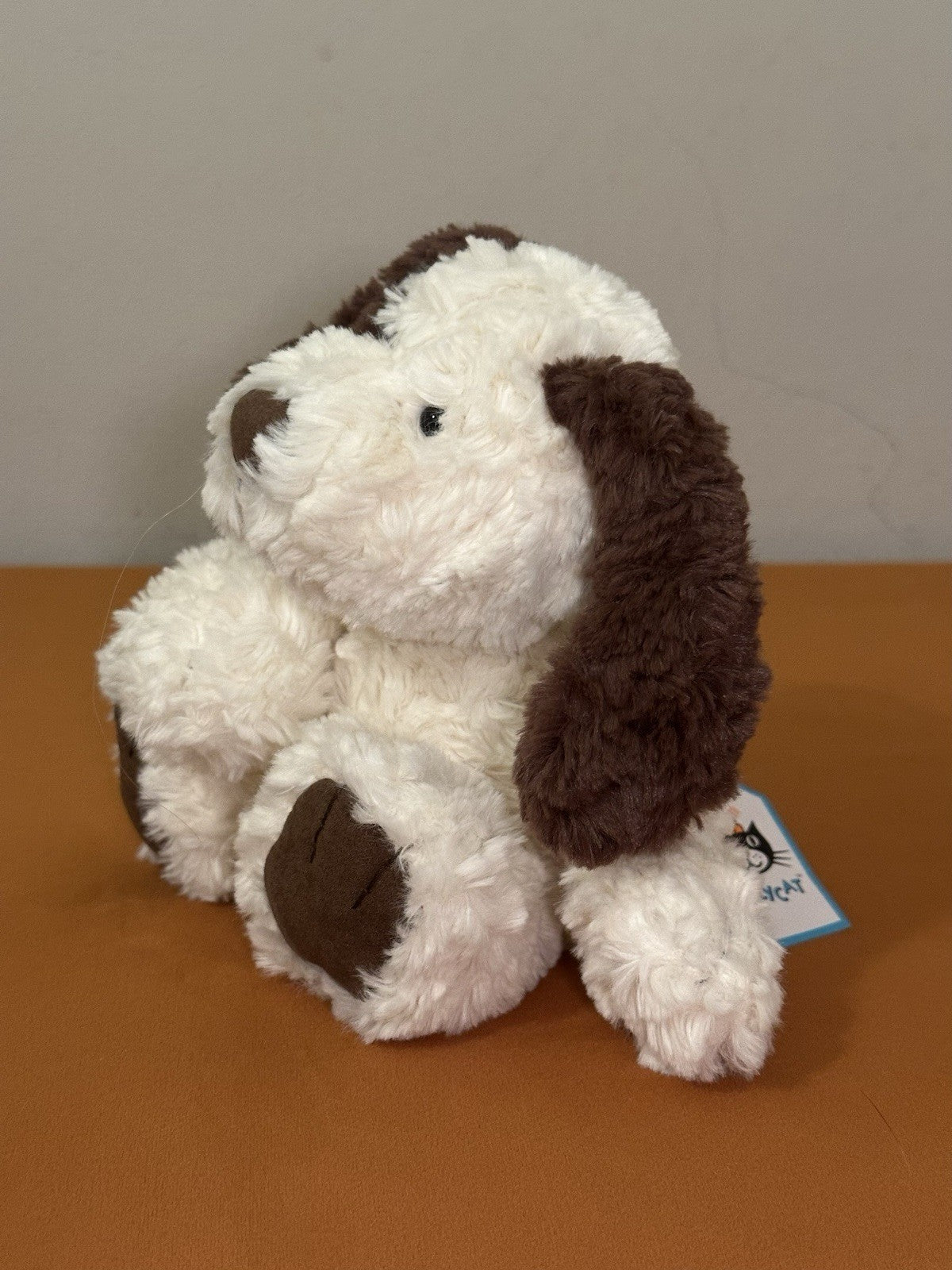 NUOVO Jellycat Piccolo Rollo Mutt Nuovo con etichette Cucciolo Cane Giocattolo Morbido Peluche Ritirato Vintage-