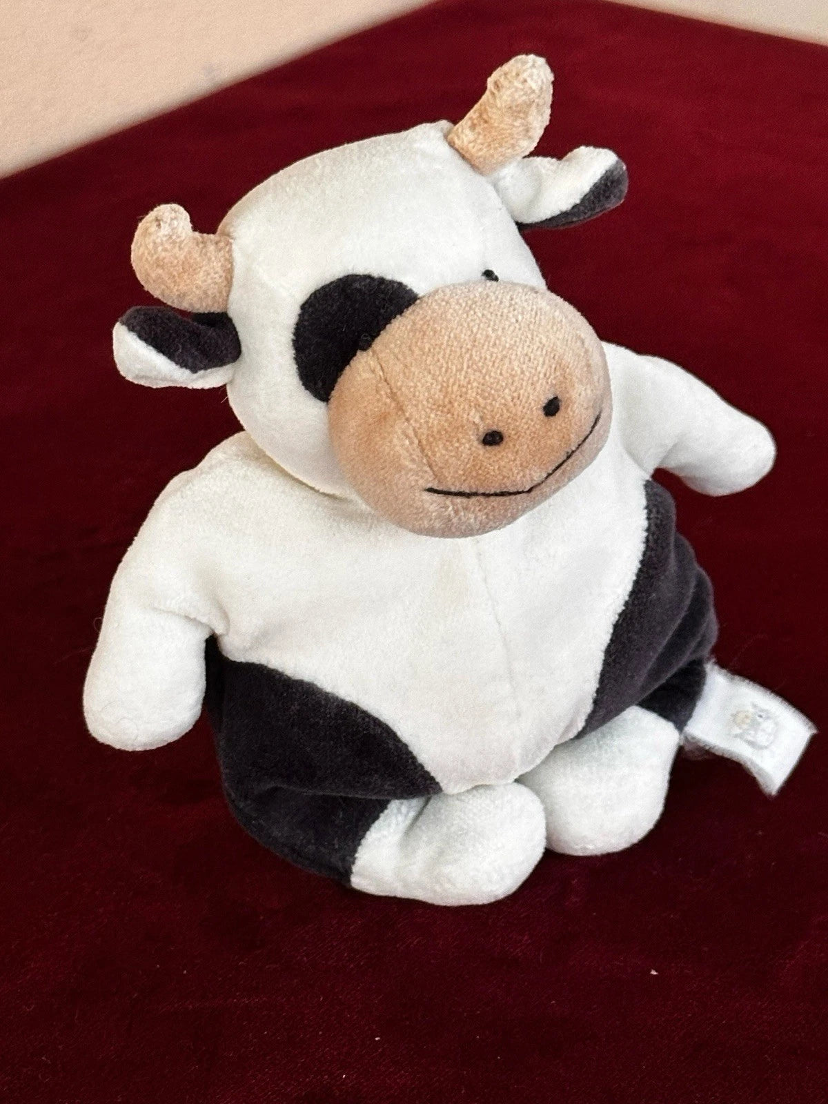 Jellycat Comfie Cow - Small Velour Beanie Cow - Tiny Cow 5” Retired 1999