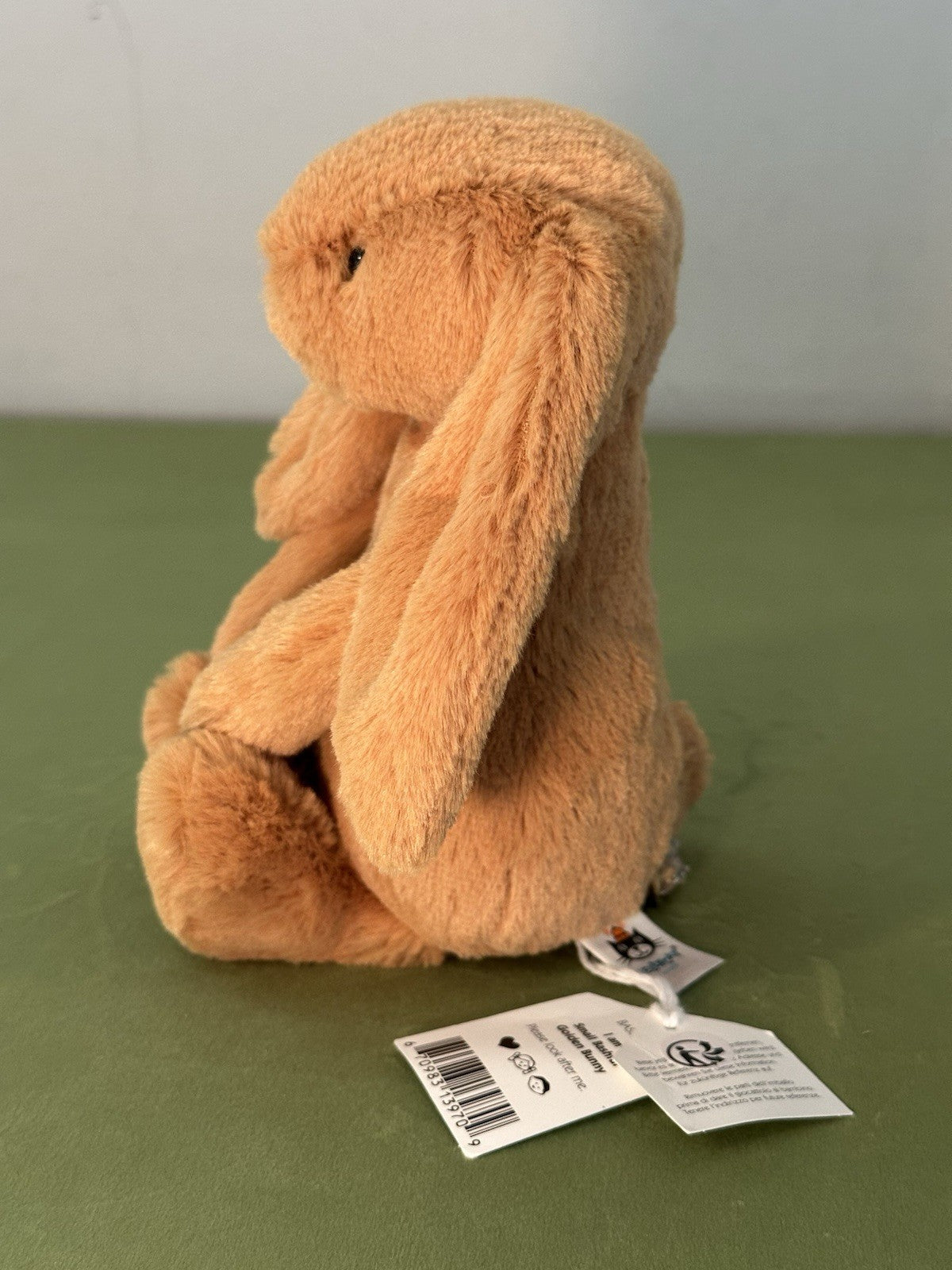 NUOVO Jellycat Small Bashful Golden Bunny nuovo con etichette coniglio marrone caldo raro ritirato 8"-
