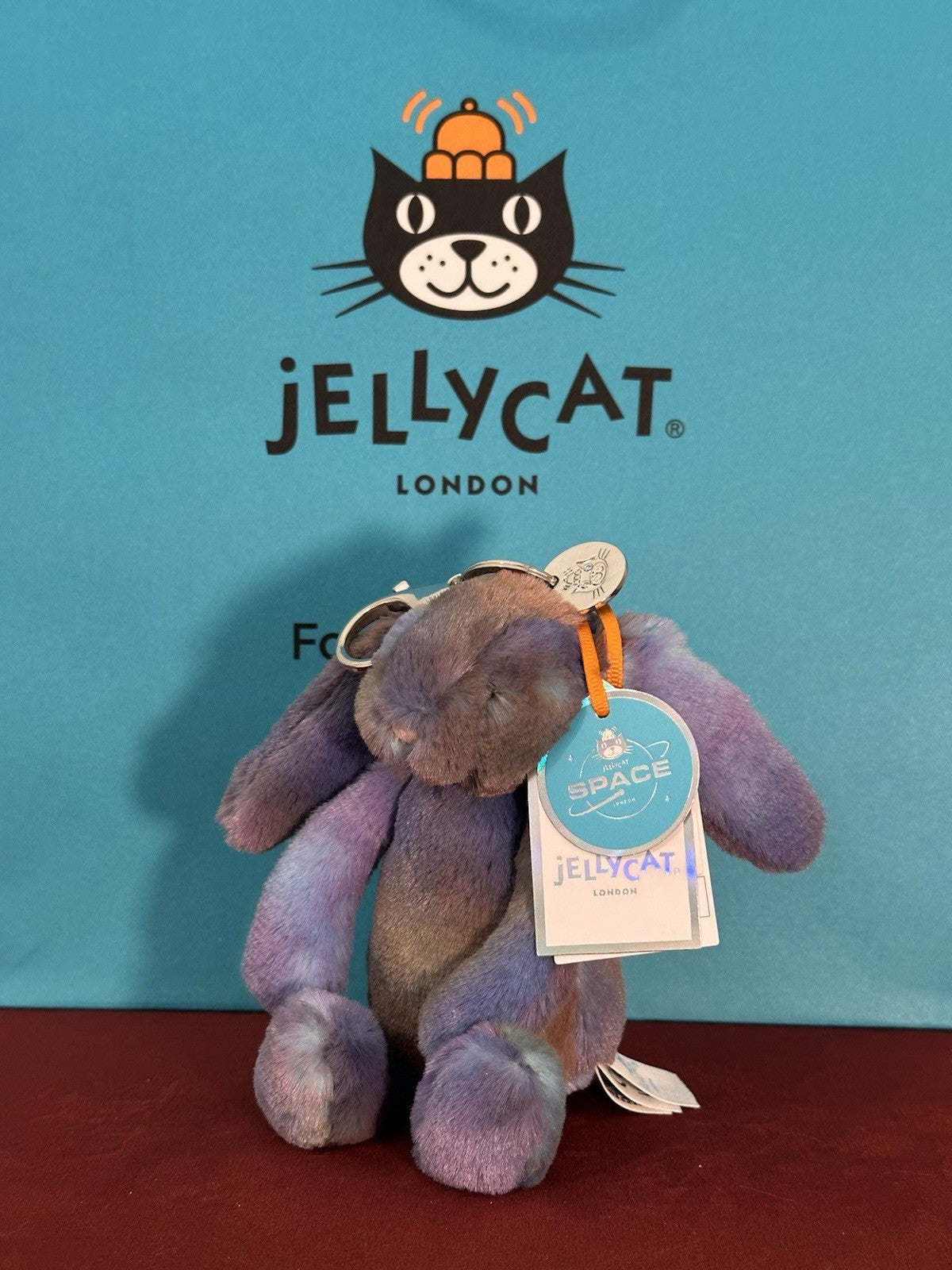 NUOVO Jellycat Zodihop Bunny Bag Charm Nuovo con etichette Esclusivo Portachiavi Collezione Spazio-