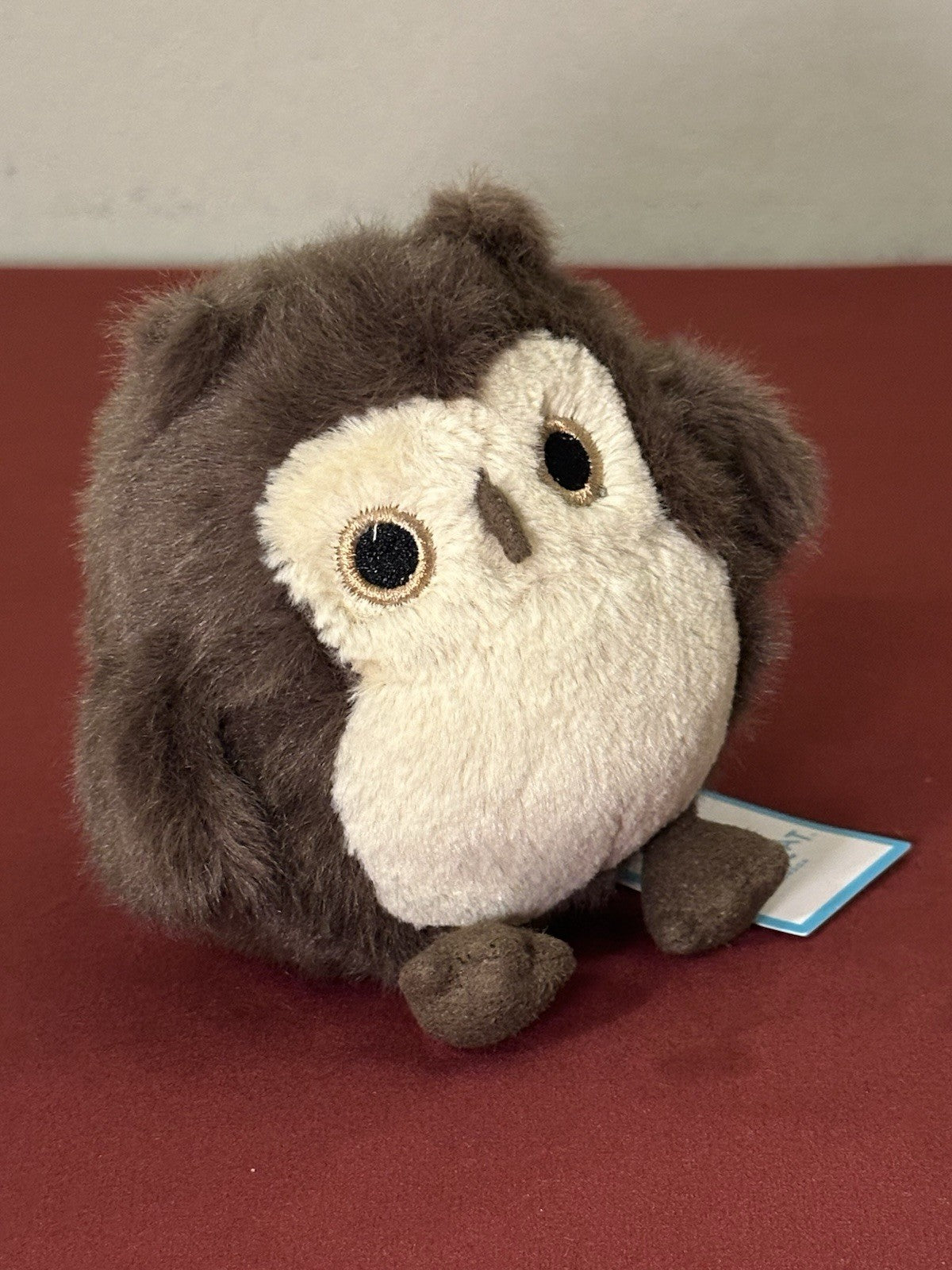 NUOVO Jellycat Brown Owling nuovo con etichette ~ giocattolo morbido gufo uccellino da collezione ~ OWL6BR-