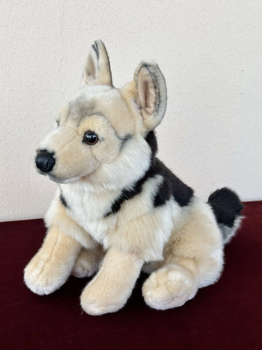 Leosco Per Uni-Toys Seduto Pastore Tedesco Cucciolo Peluche Pensionato Cane Giocattolo Morbido