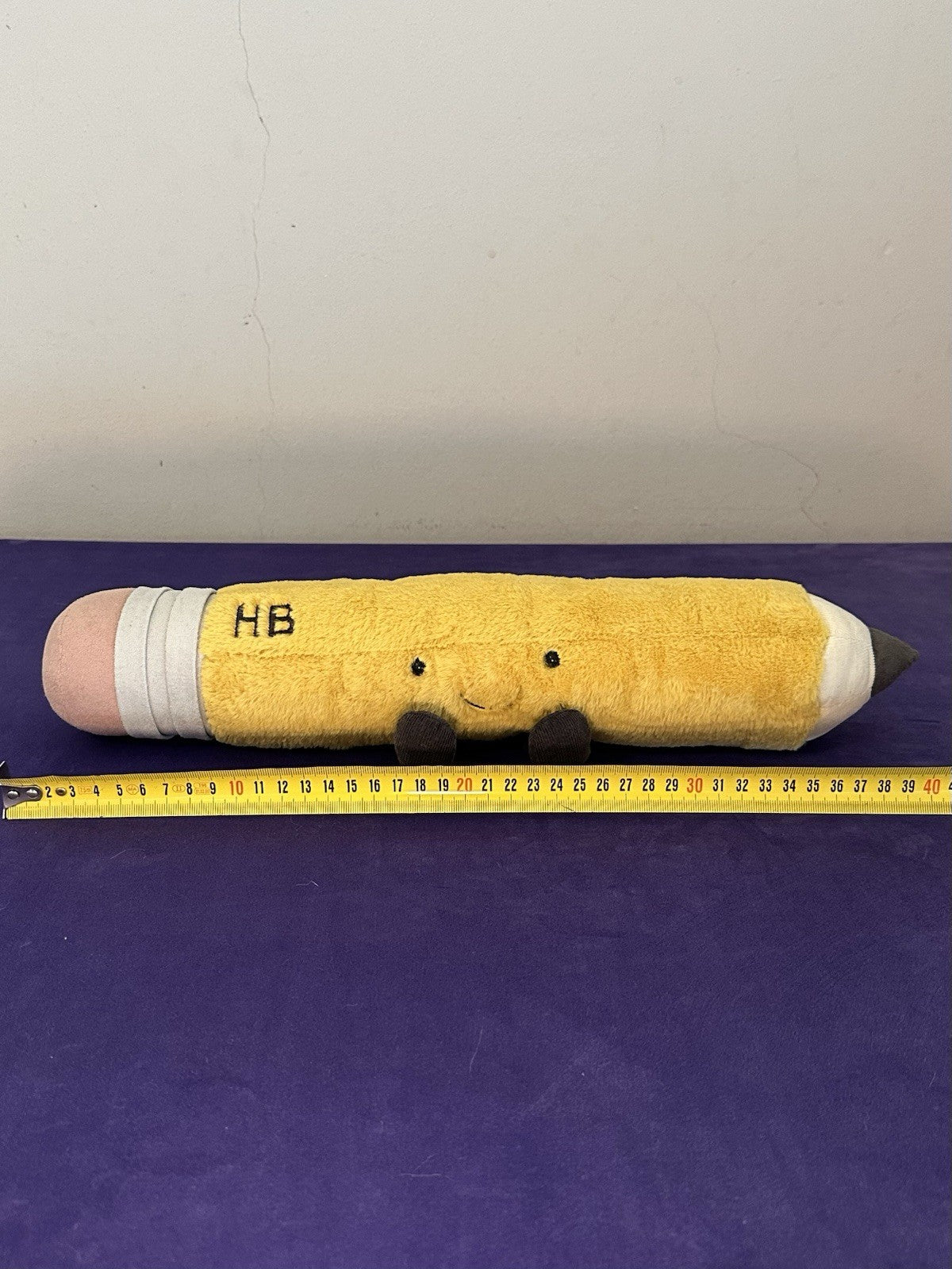 Matita Jellycat Amuseable GRANDE nuova senza etichette originale giallo vivo cm.40 ritirata-