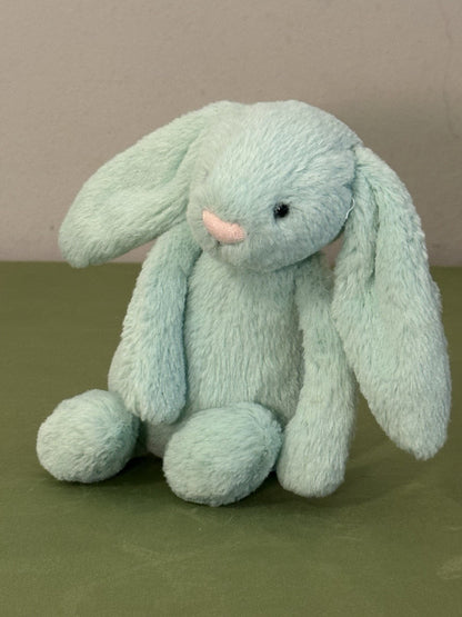 Peluche morbido coniglietto Jellycat piccolo timido come nuovo coniglio verde chiaro ritirato raro-