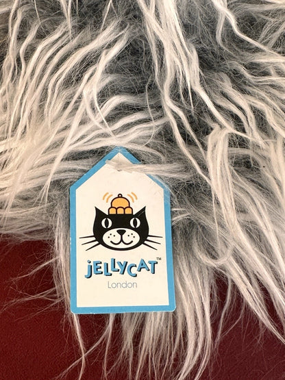 New Jellycat Small Roger Rooster BNWT Grey Chicken Blue Eyes Retired 2015 Plush