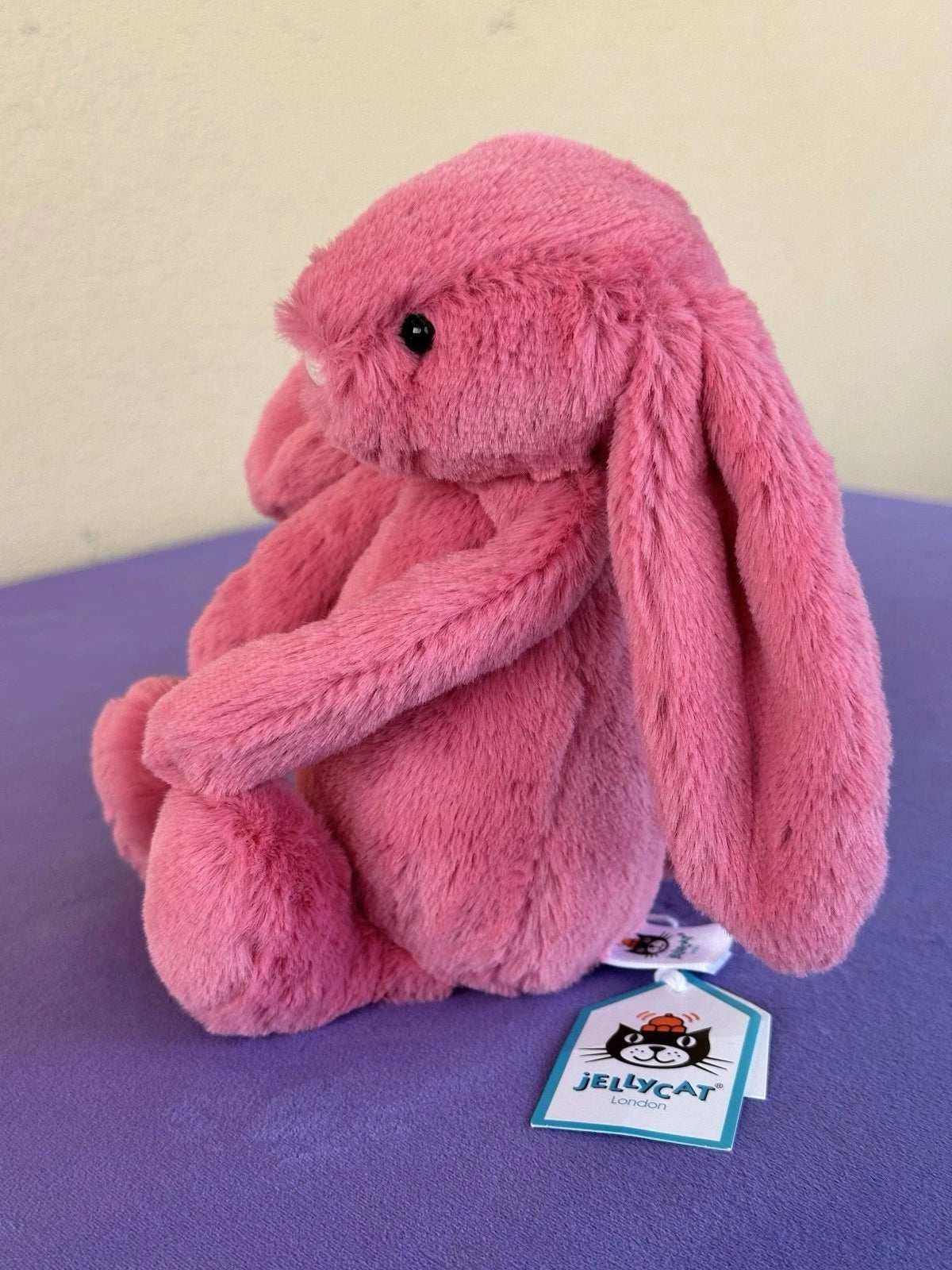 Jellycat Small Bashful Cerise Bunny BNWT 8” Retired Pink Rabbit Soft Plush