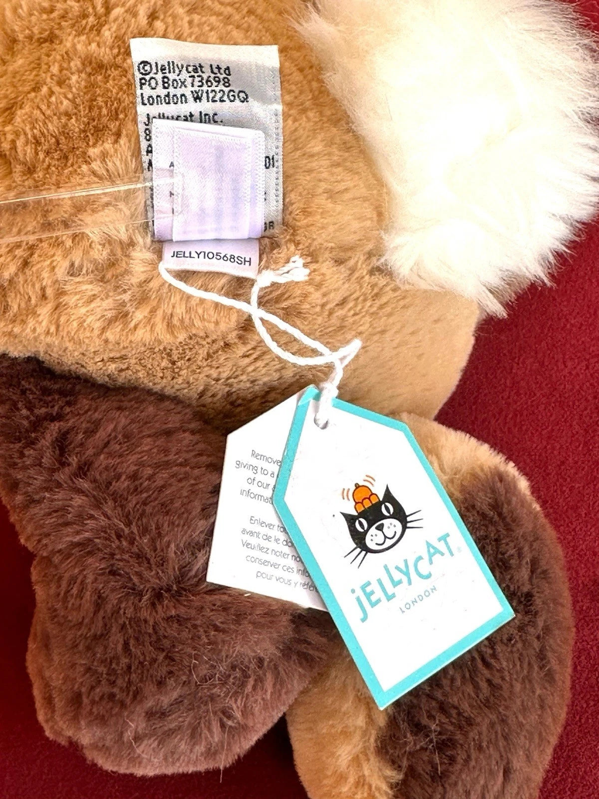 New Jellycat Original Bashful Patchwork Brown Bunny BNWT Rabbit Retired Plush