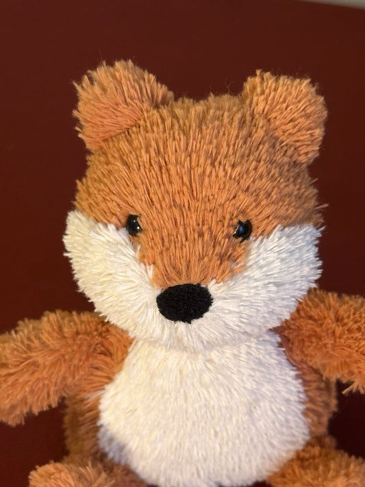 Peluche Jellycat Tiny Peanut Fox nuovo senza etichette Woodland Orange Foxy raro ritirato taglia 6"-