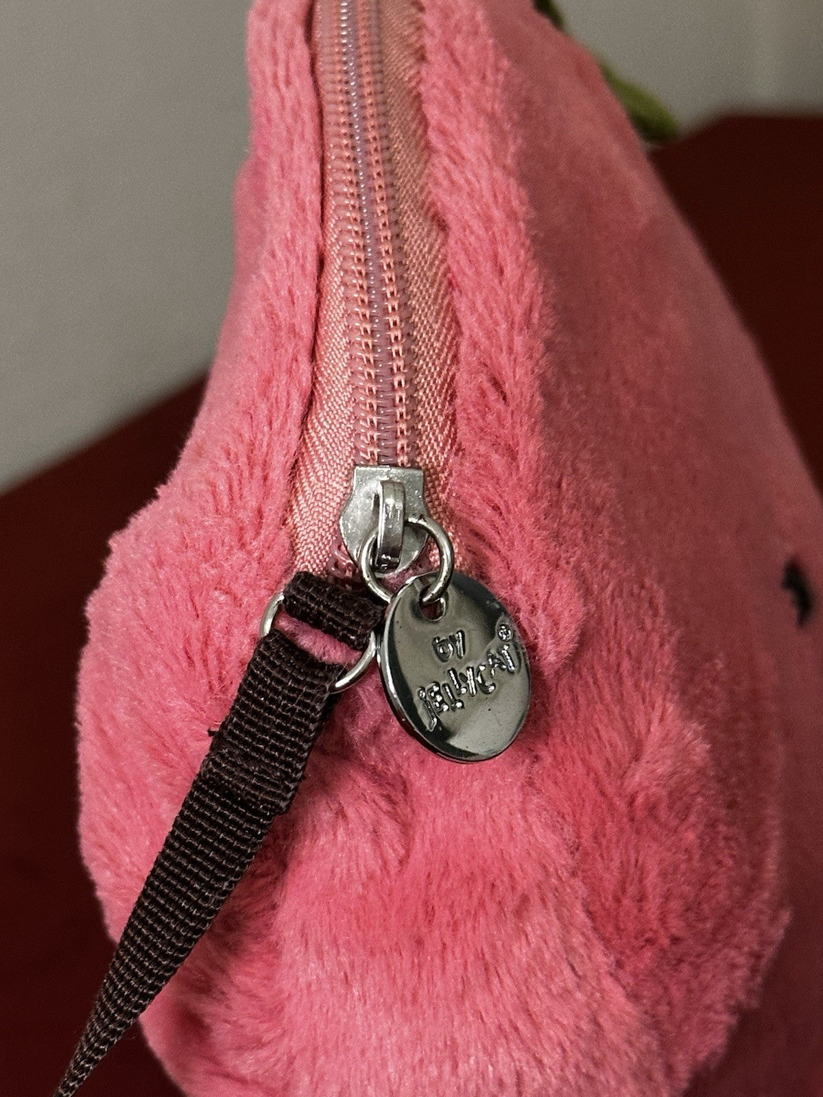 Jellycat Borsa Ciliegia Amusabile Ritirata HTF Frutta Cibo Ciliegie Giocattolo Morbido Raro Peluche-