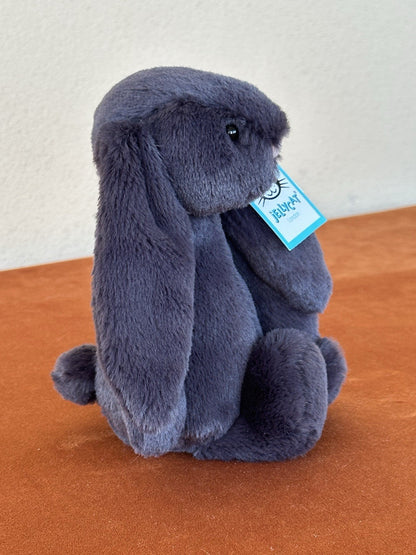 NUOVO Jellycat Small Bashful Inky Bunny nuovo con etichette grigio scuro coniglio ritirato raro peluche-