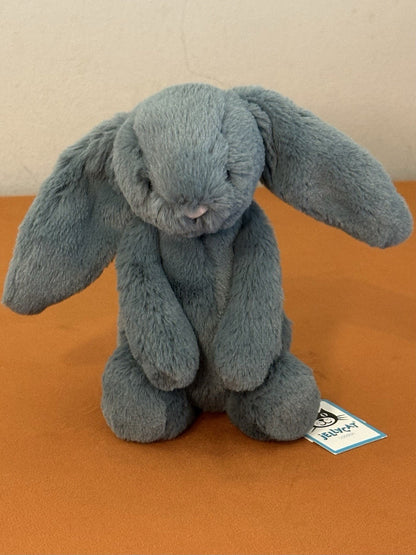 NUOVO Jellycat Small Bashful Forest Bunny nuovo con etichette verde ritirato raro coniglio peluche cm18-