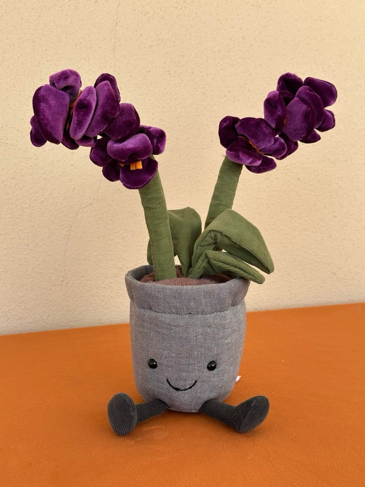 Jellycat Amuseable Orchid BNWOT Plant in Pot of Purple Flowers Soft Toy Retired