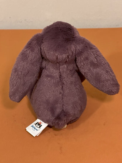 Peluche morbido Jellycat piccolo coniglietto prugne timido nuovo senza etichette coniglio prugna ritirato raro-