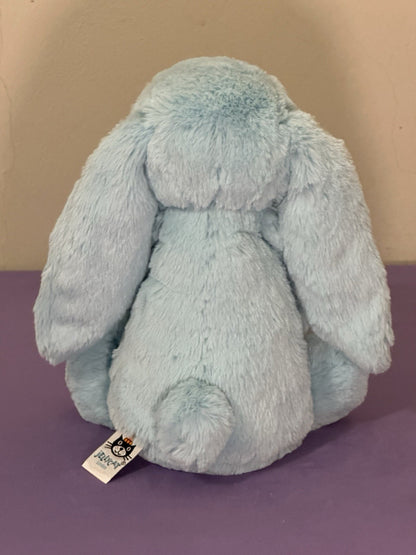 Jellycat Medium Bashful Aqua Bunny Pensionato Raro Giocattolo Morbido Coniglio Peluche-