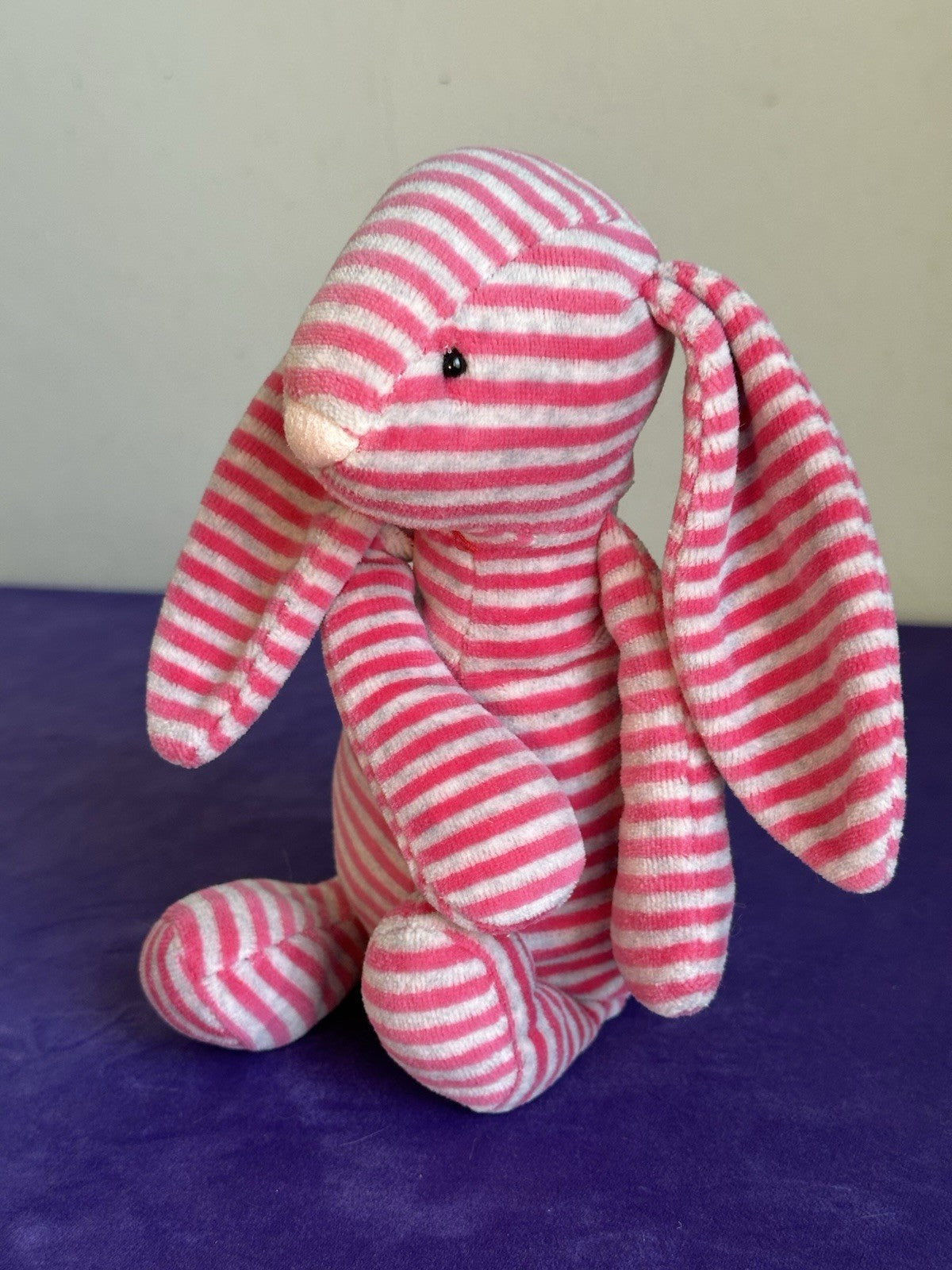 Jellycat Edizione Speciale Bashful Bon Bon Bunny Stripped Rosa Grigio Raro Ritirato-