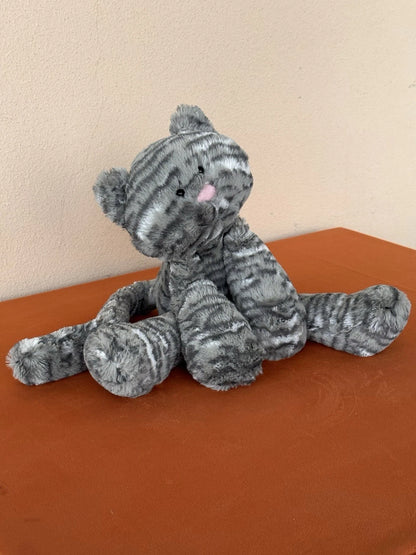 Peluche Jellycat Merryday grigio gatto tabby in pensione raro argento tabby gattino gattino