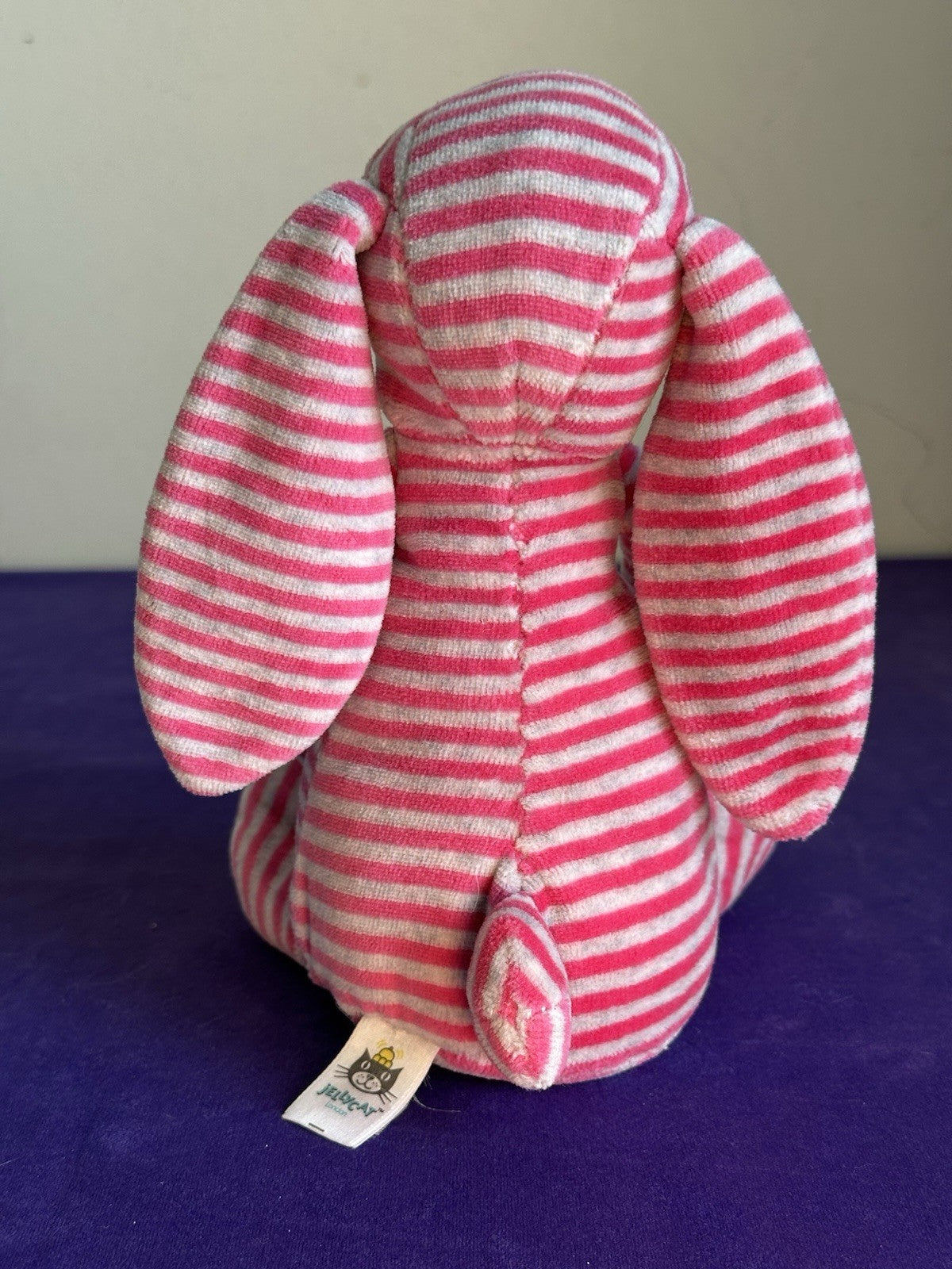 Jellycat Edizione Speciale Bashful Bon Bon Bunny Stripped Rosa Grigio Raro Ritirato-