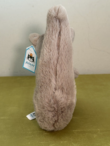 NUOVO Jellycat Willow Scoiattolo Nuovo con etichette Marrone Coda Cespugliosa Carino Ritirato Giocattolo Morbido W4SQ-