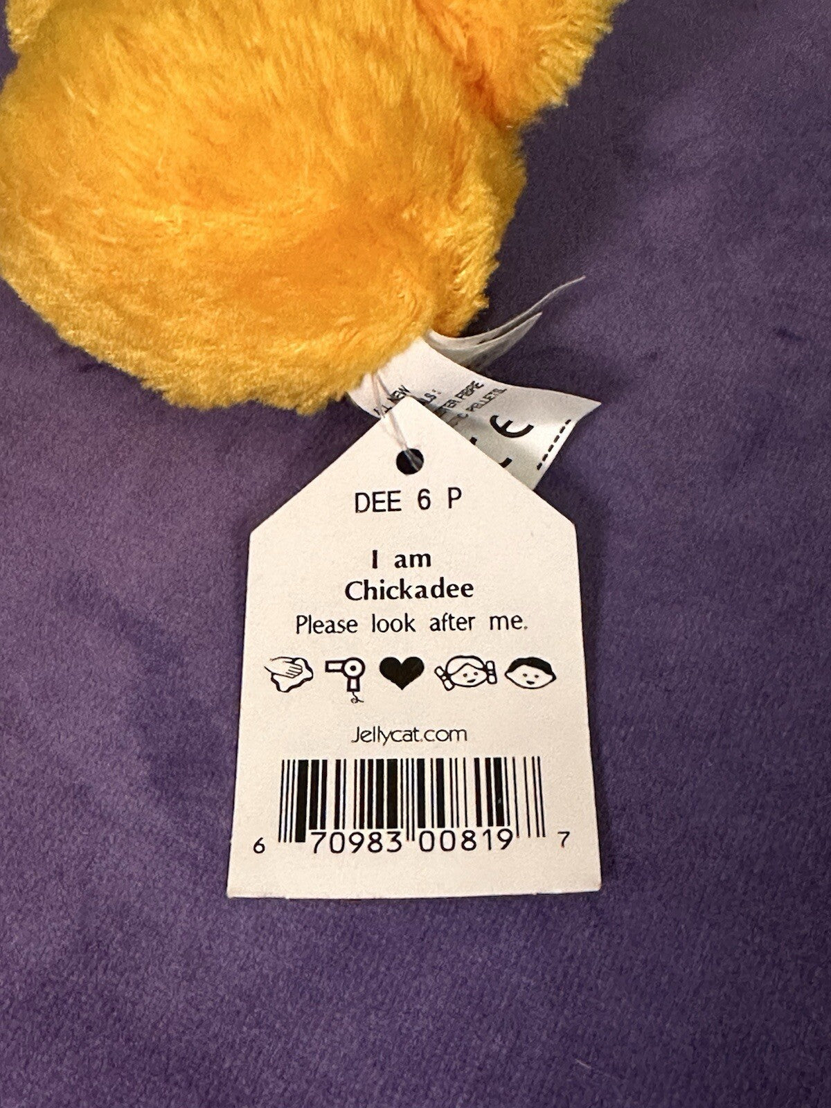NUOVO pacchetto di 3 pulcini Jellycat Chickadee nuovi con etichette bianco, crema, giallo uccellini rari-
