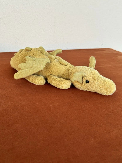 NUOVO Jellycat Little Golden Dragon nuovo con etichette piccolo drago ritirato originale HTF cm.26