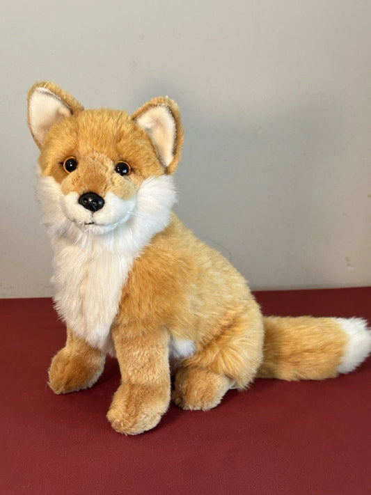 WWF Oko Volpe Rossa Seduta 23 cm 9” Bosco Volpe Arancione Raro Peluche Ritirato Giocattolo Morbido