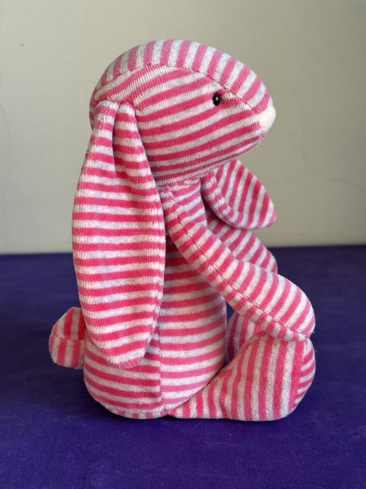 Jellycat Edizione Speciale Bashful Bon Bon Bunny Stripped Rosa Grigio Raro Ritirato-