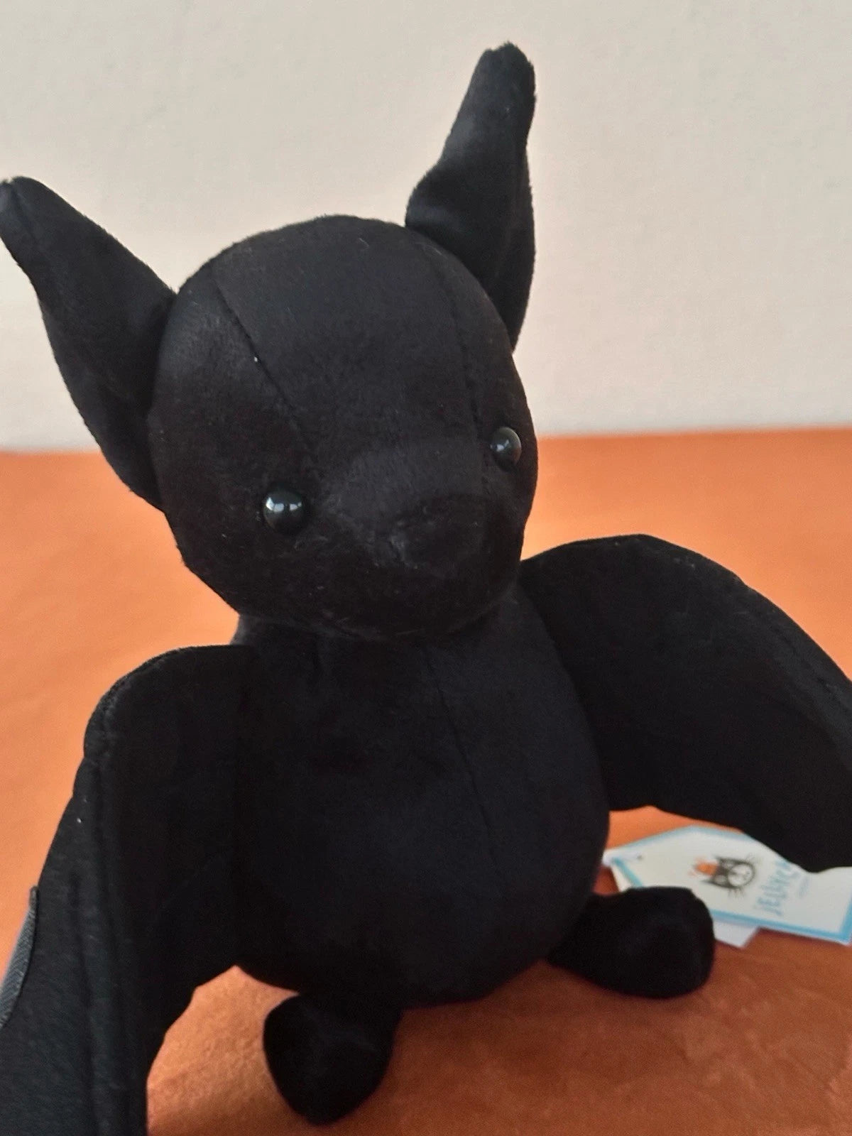 NEW Jellycat Wrapabat Black BNWT Velvety Dark Bat Retired Halloween Rare Plush