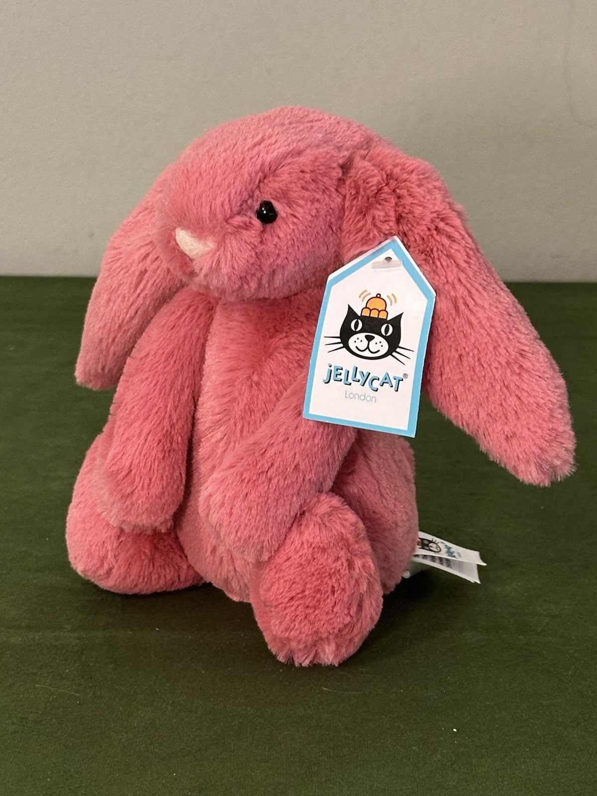 NUOVO coniglietto Jellycat Small Bashful Cerise nuovo con etichette rosa coniglio ciliegia raro ritirato 12"-