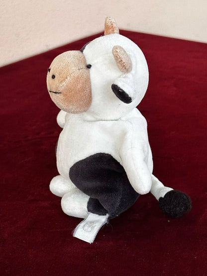 Jellycat Comfie Cow - Small Velour Beanie Cow - Tiny Cow 5” Retired 1999