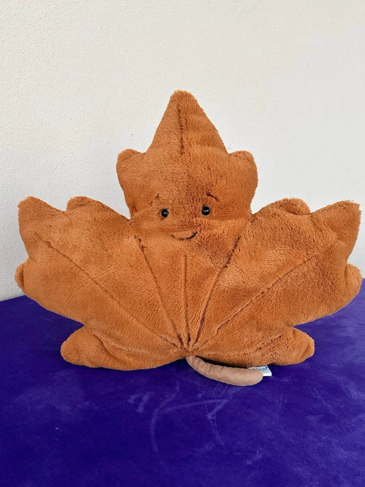 Jellycat Woodland Maple Leaf Large Warm Brown Leave Rare Retired Soft Toy Plush