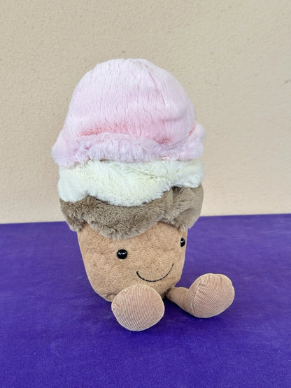 Jellycat Gelato Napoletano Divertente Misura Media 30cm Raro Giocattolo Morbido Ritirato