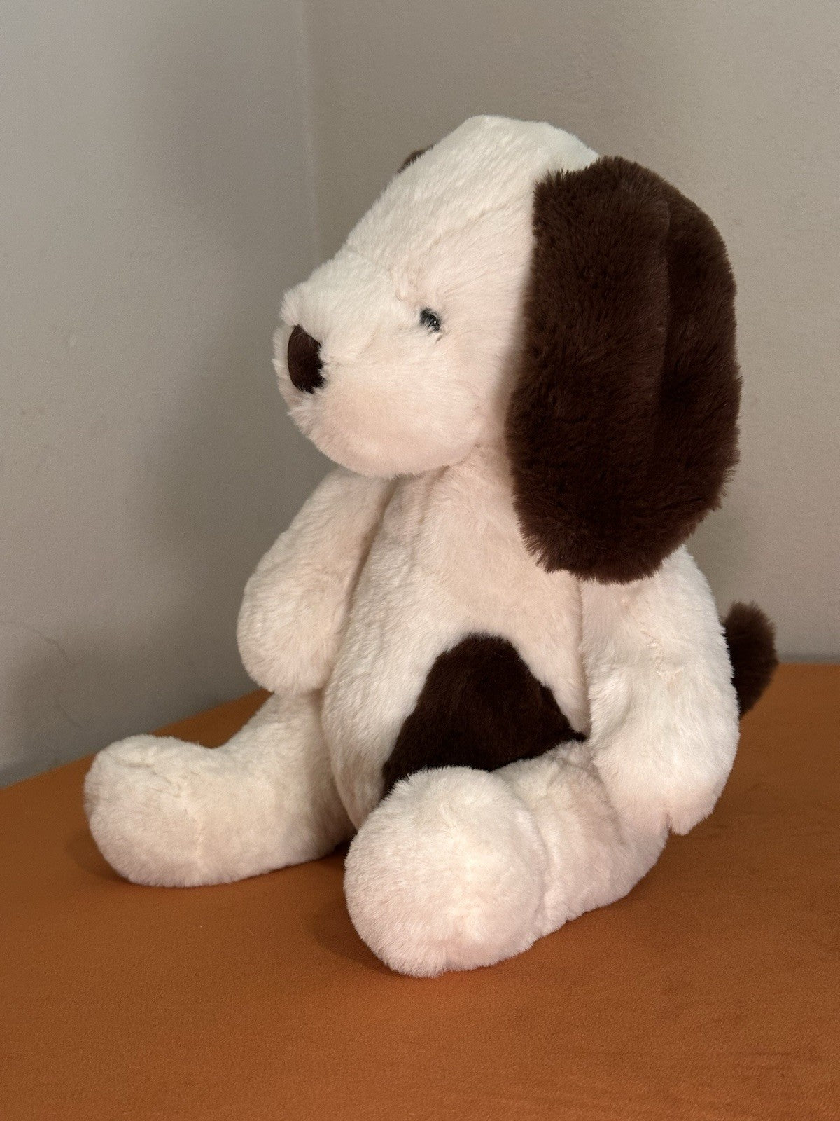 Peluche Jellycat Medium Puffles cucciolo crema e cane marrone cucciolo giocattolo morbido ritirato raro-
