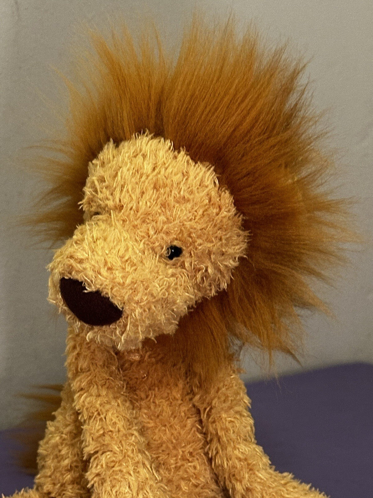 Peluche Jellycat Wild Thing Lion gambe lunghe fagiolo coccoloso morbido raro ritirato-