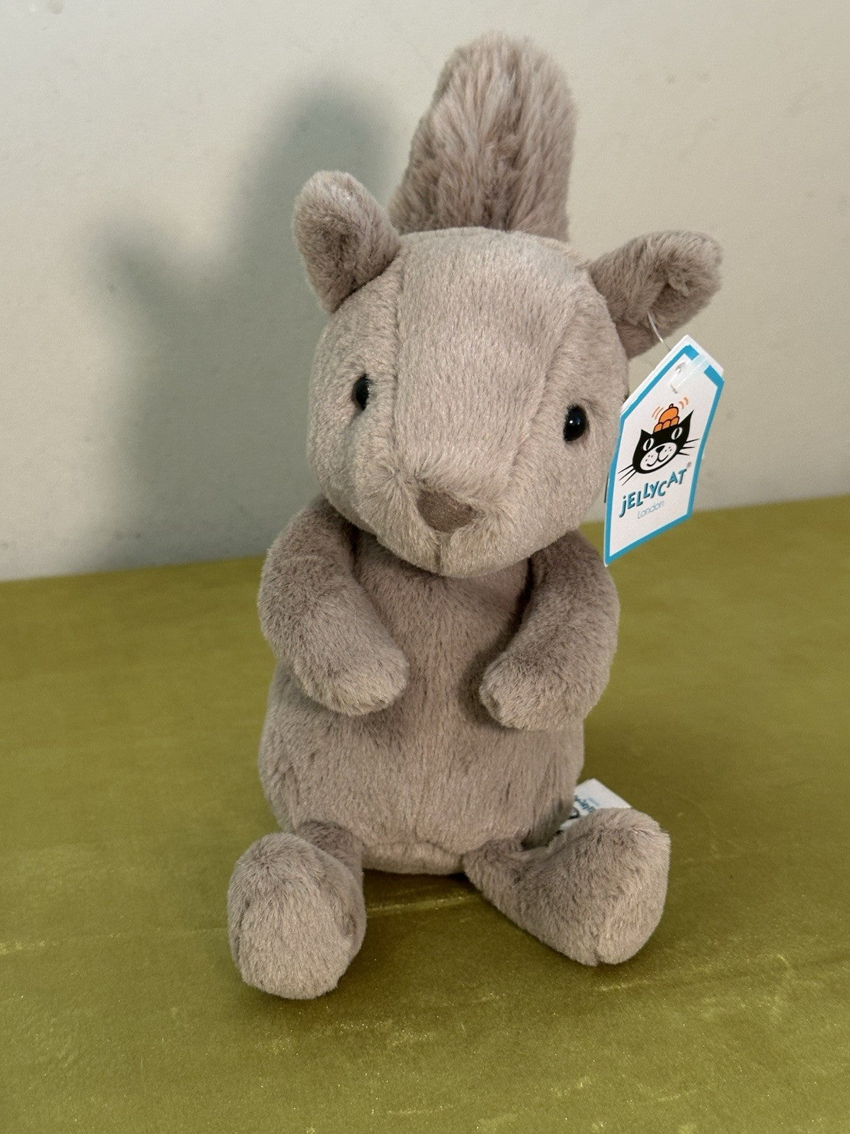 NUOVO Jellycat Willow Scoiattolo Nuovo con etichette Marrone Coda Cespugliosa Carino Ritirato Giocattolo Morbido W4SQ-