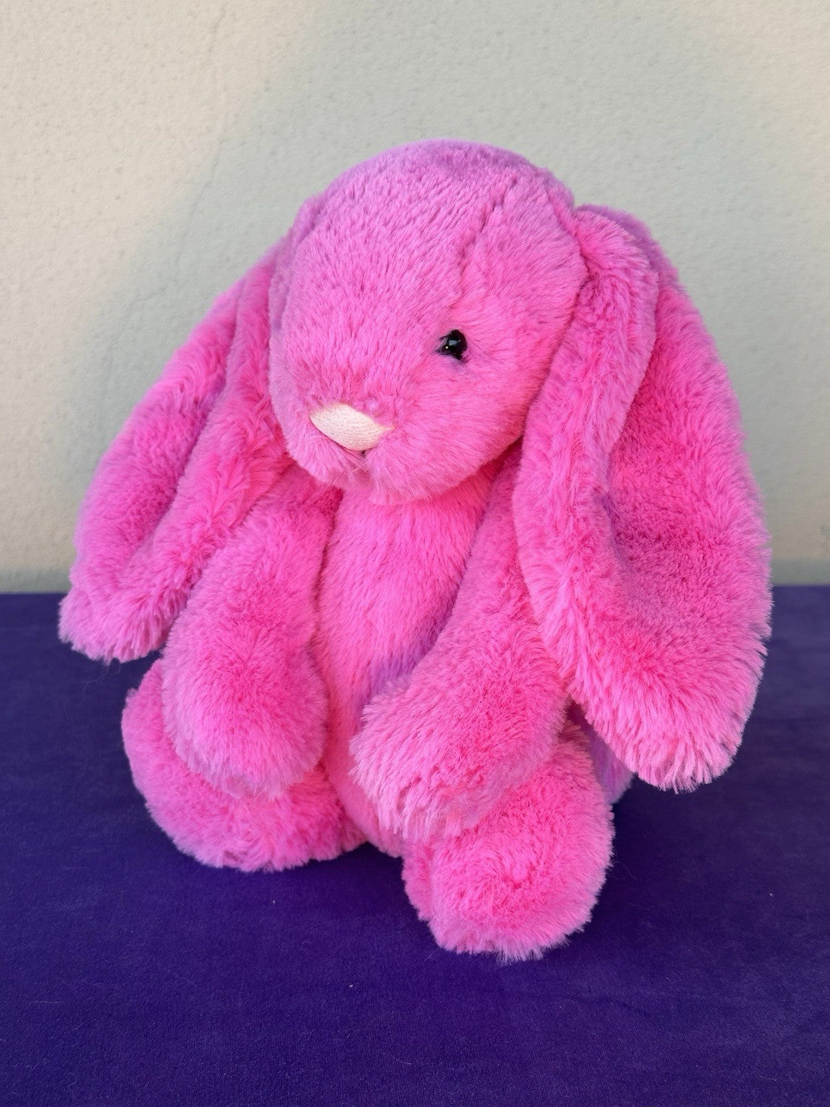 Peluche Jellycat Medium Bashful Hot Pink Bunny Neon Fucsia Coniglio Raro Ritirato 12"-