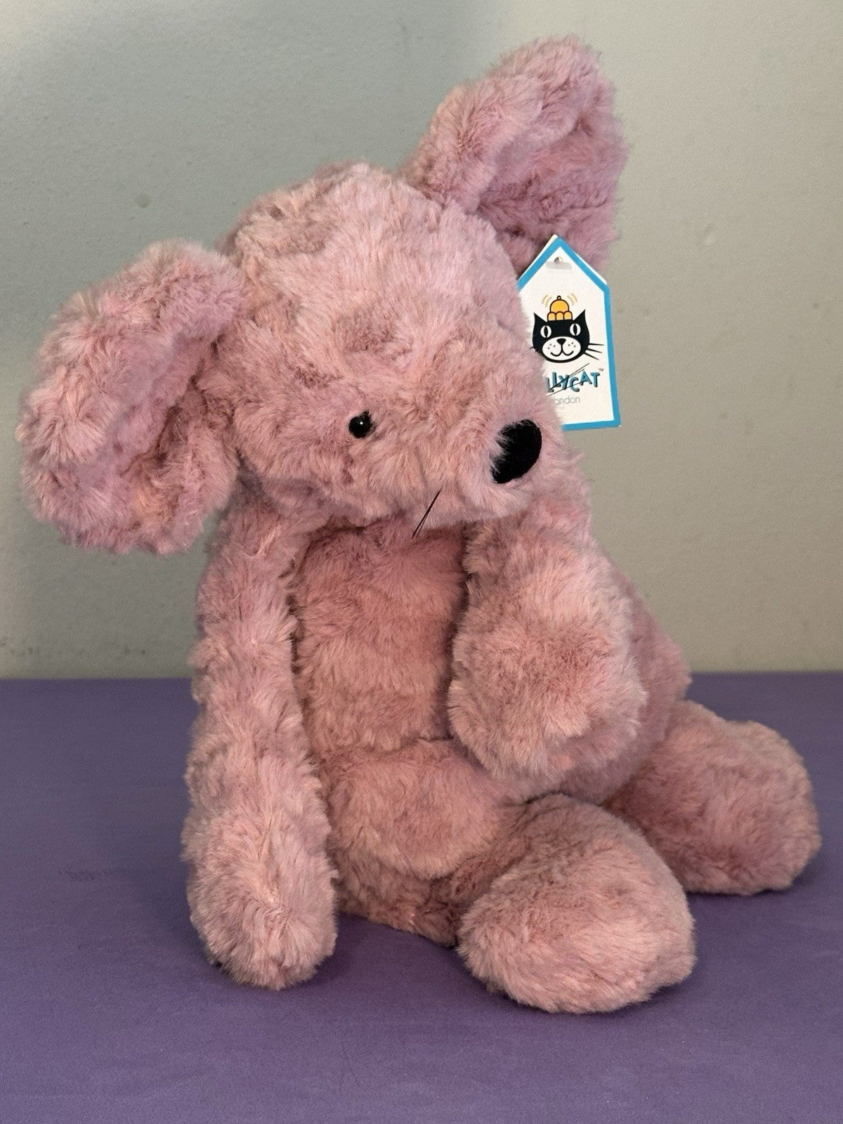 NUOVO Jellycat Charmed Marcella Mouse nuovo con etichette rosa polvere testurizzato topi morbidi ritirato-