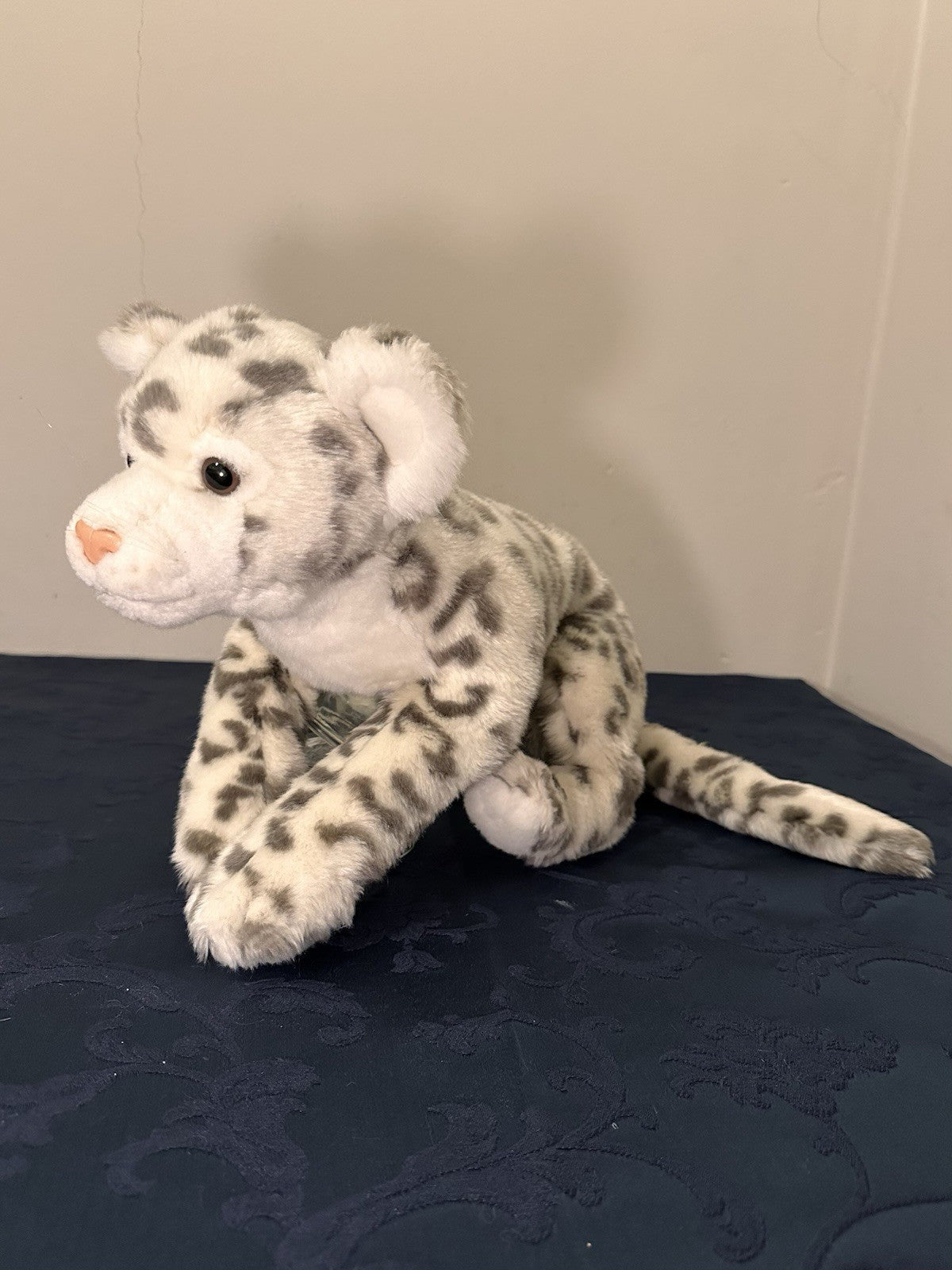 Peluche WWF Anna Club grande leopardo delle nevi raro ritirato HTF giocattolo morbido da collezione-