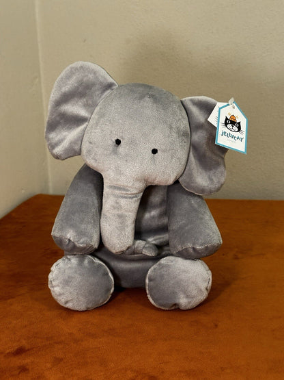 NUOVO Jellycat Dozydou Elephant Nuovo con etichette Raro Ritirato Blu Grigio Velluto Giocattolo Morbido-