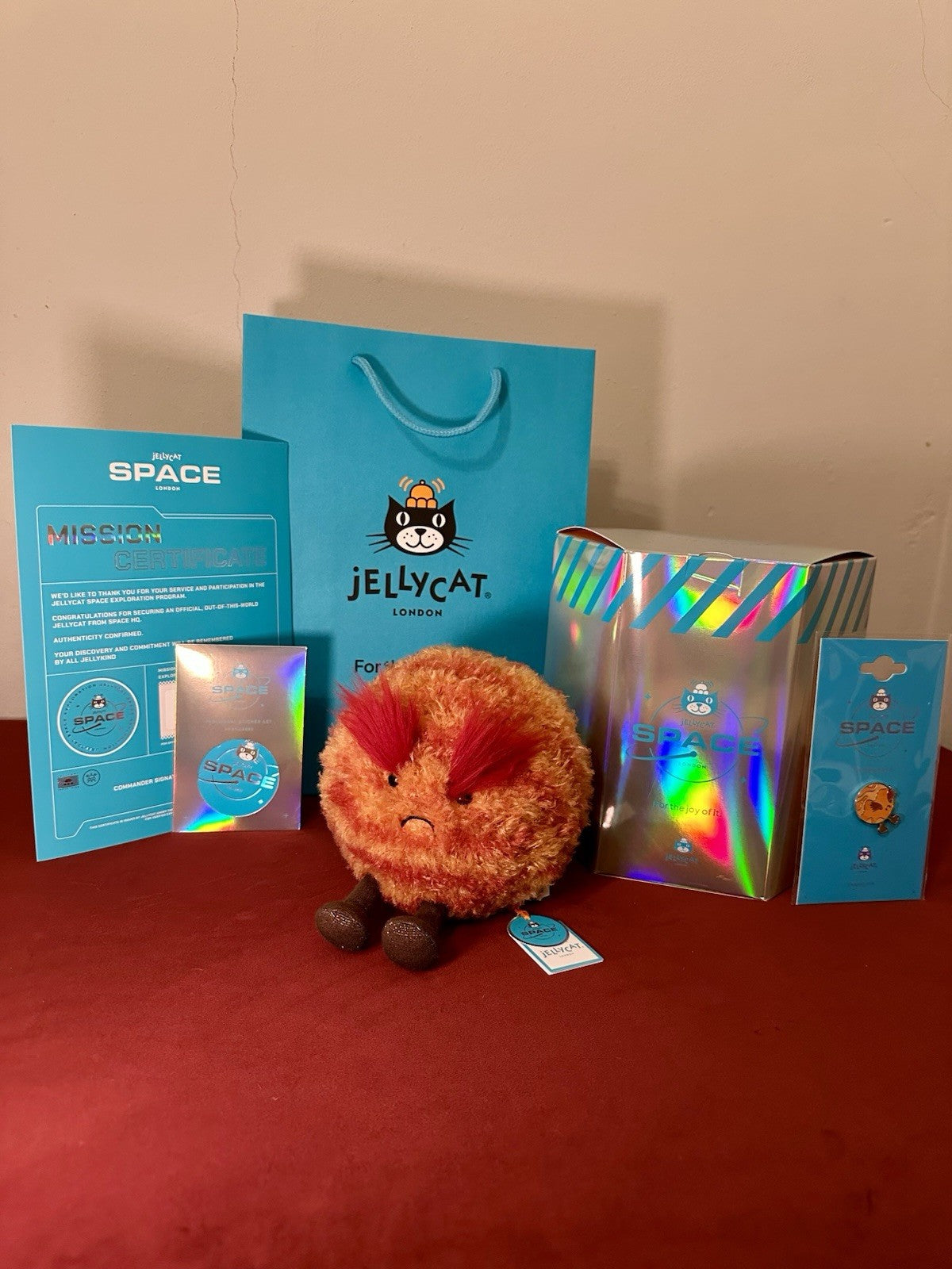 NUOVO Jellycat Amuseables Planet Mars nuovo con etichette collezione spaziale esclusiva set completo-