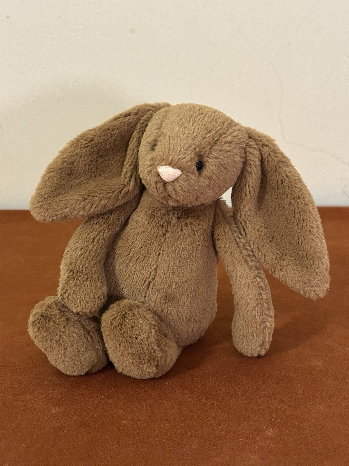 Jellycat piccolo coniglietto noce moscata nuovo senza etichette marrone caldo cioccolato noci coniglio raro ritirato-