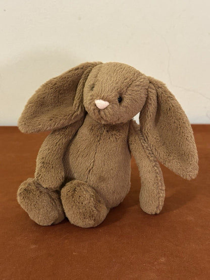 Jellycat piccolo coniglietto noce moscata nuovo senza etichette marrone caldo cioccolato noci coniglio raro ritirato-