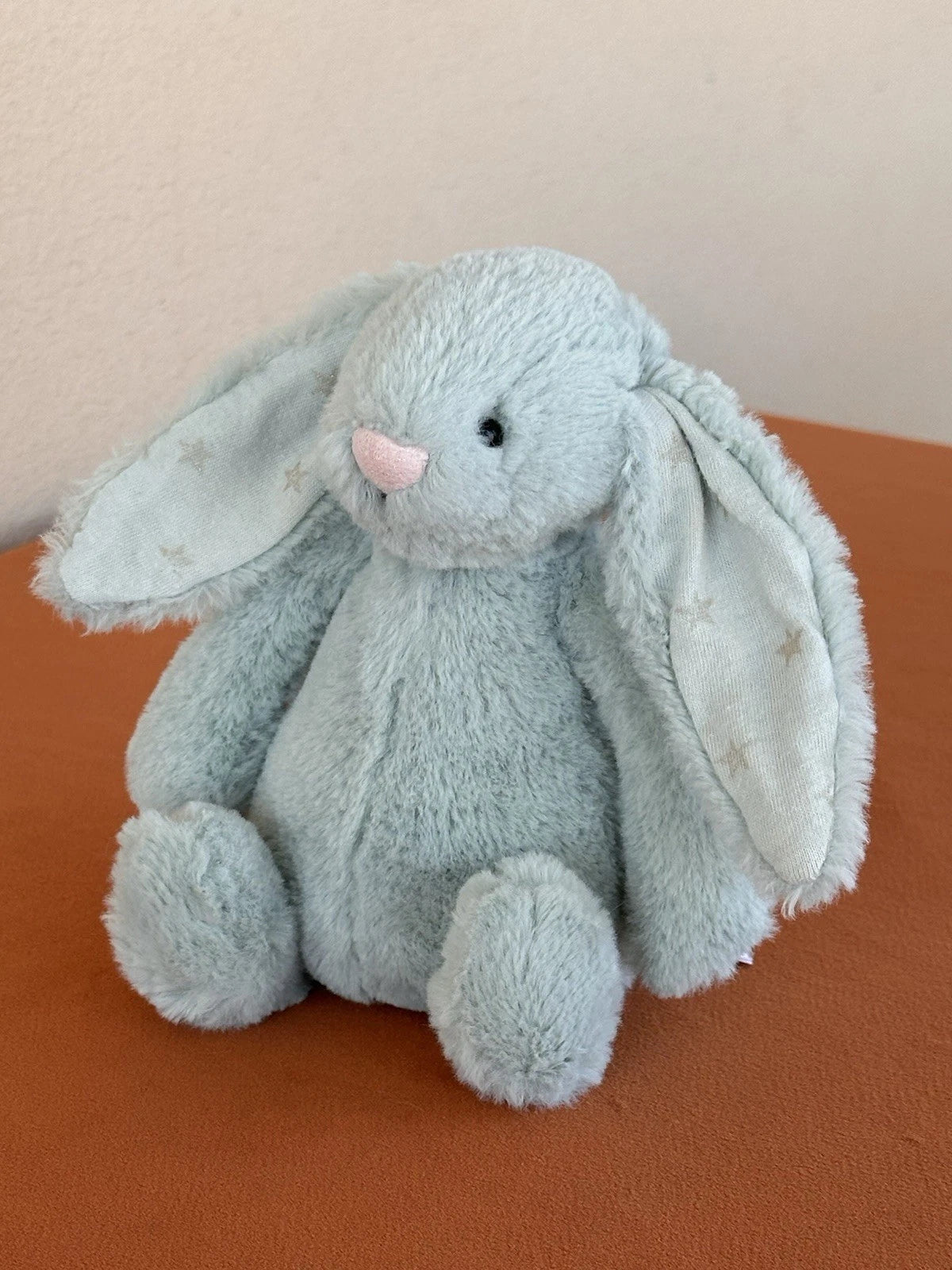 Jellycat Small Bashful Sparklet Bunny Sage Green with Silver Stars Rabbit