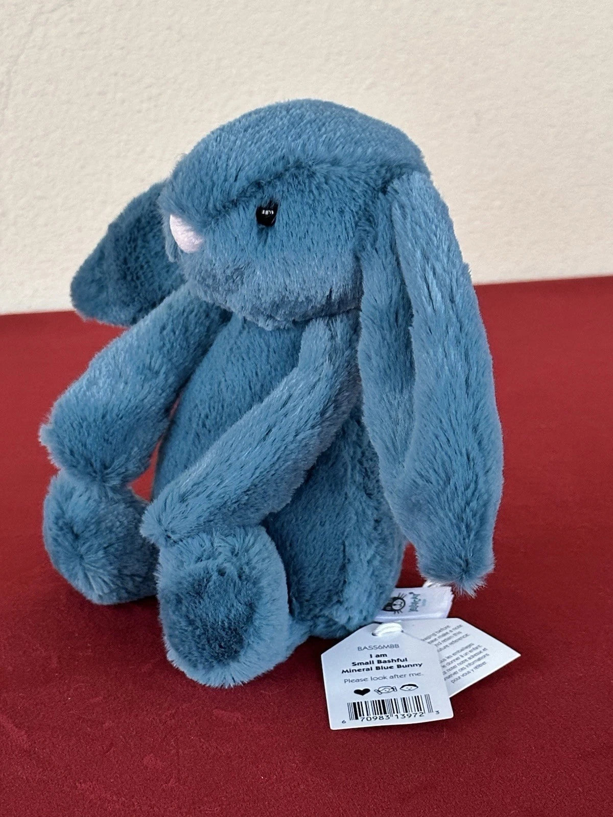 New Jellycat Small Bashful Mineral Blue Bunny BNWT Retired Rabbit Plush