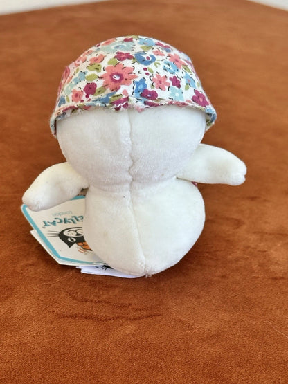 NUOVO Jellycat Betty Bonnet Cream Pulcino Nuovo con etichette Raro Pensionato Fiori Vestito Uccellino HTF
